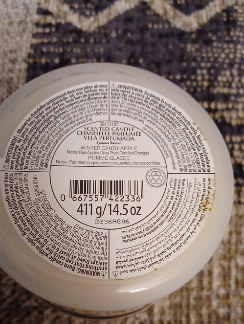 4/$60 Bath & Body Works Winter Candy Apple Scented Candle - Barely Lit Once - Picture 3 of 4